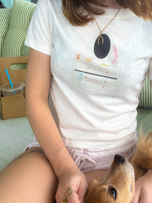 mermaid's vanity baby tee